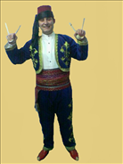 Fes,poşi,cepken,gömlek,şalkuşak,şalvar,çorap,ayakkabi